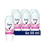 Sure Bright Bouquet Anti-Perspirant Roll On Women's Deodorant with notes of strawberry, apricot & vanilla for 48 hour sweat and odour protection 6x 50 ml