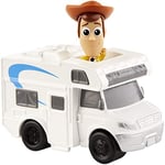 Disney Pixar Toy Story 4 Woody Mini Figure with RV Vehicle, Compact for Home and On-the-Go Play