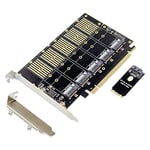 PCI-E X16 M.2 B Key SSD Adapter Card PCIE to 5 Port B Key NGFF M.2 SSD Adapter Card JMB585 chipset Key b