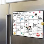 Magnetisk Whiteboard-kalender för kylskåp Perfekt månadsplanerare