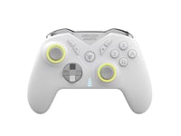 DragonShock - NEBULA PRO - Manette Gaming Blanche à Palettes Bluetooth compatible Nintendo Switch/Switch Lite/Switch OLED/PS3/PC/Android - RGB - Capteur à 6 axes - Mode Turbo - 550mAh