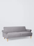 John Lewis ANYDAY Scroll Large 3 Seater Sofa Bed, Dark Leg, Light Grey