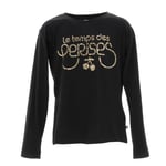 Tee Shirt Manches Longues Le Temps Des Cerises Izbagi Midnight Ml Tee G Noir