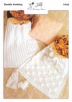 7146 Double Knitting Pattern For Pram Blankets & Cushion Cover