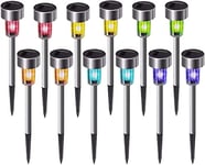 Dream Master 12 Pack Solar Lights Outdoor Waterproof, Stainless Steel LED Landscape Lighting Solar Powered Outdoor Lights Solar Garden Lights for Pathway, Walkway, Patio, Yard, Lawn