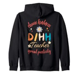 Groovy Deaf Hard of Hearing ASL SPED School D/HH Teacher Zip Hoodie