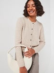 JDY Chloe Long Sleeve Short Knitted Cardigan - Cream, Beige, Size Xs, Women