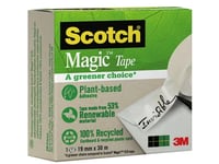 3M Magic, 30 M, Transparent, Cellulosa, Kartong, Papper, 19 Mm, 1 Styck