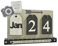 Kaisercraft Kaisercraft Beyond The Page MDF Tag Calendar with 14 Tags, 5.5 x 8.75 x 1.5 inches,