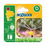 Hozelock - Asperseur Micro Irrigation Vari-Jets 360° Réglables : Fine Aspersion à 360° sur 200 cm, Débit Réglable (0 à 55 L/HR), Installation Tuyau en Ligne Ø 13mm / Fin de Ligne Ø 4mm [2795P0000]