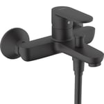 hansgrohe Vernis Blend Single lever bath mixer for exposed installation, matt black, 71440670