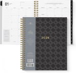 2025 Black and White Dots Annual Planner by Bright Day 