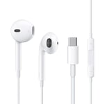 USB C Headphones for iPhone 15 Earbuds USB C Wired Earphones with Mic & Remote Control Noise Cancelling for iPhone 15 pro, iPad Pro, Galaxy S23/S22/S21/S20/Ultra Note 10/20, Pixel 7/6/6a/5/4