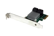 StarTech.com PCI Express 2.0 SATA III 6 Gbps RAID-kontrollerkort med 4 portar och HyperDuo nivåindelad SSD-lagring - kontrollerkort (RAID) - SATA 6Gb/s - PCIe 2.0 x2