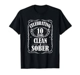 10 Year Sobriety Recovery Clean Sober Celebration Since 2014 T-Shirt