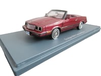 DODGE 600 CONVERTIBLE DARK RED METAL 1984 NEO 44995 1/43 LHD LEFT HAND DRIVE