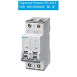 Disjoncteur Siemens 5SY4202-8 MCB D2  2 pôles 400V