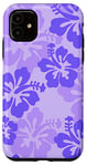 iPhone 11 Cute Purple Hibiscus Tropical Floral Hawaiian Flowers Island Case