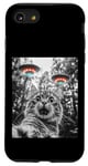 Coque pour iPhone SE (2020) / 7 / 8 Maine Coon Cat Selfie avec Alien OVNI Homme, Femme, Enfant