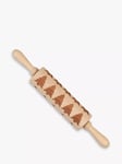 Tala Christmas Tree Print Beech Wood Rolling Pin, Natural