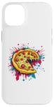 Coque pour iPhone 14 Plus Tranche de pizza colorée Explosion Art Fun