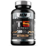 Iron Labs T5 Xtreme for Men and Women – Keto Diet Friendly – Plus Green Tea Extract, L Carnitine and Caffeine – High in Chromium for Macronutrient Metabolism – 180 Vegetarian Capsules