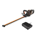 WORX Nitro - Taille-Haies sans Fil 40V (2 * 20V) - 2Ah - Lame de 58 cm - ⌀27 mm - WG286E (Livré avec 2 Batteries et Un Chargeur Double, Moteur brushless, Lames à Double Action, poignée pivotante)