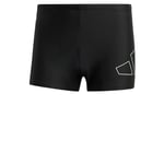 adidas Boxer de Bain Big Bars pour Homme, Noir, 30, Noir, W26