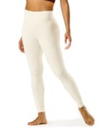 LAPASA Legging Long Femme Taille Haute Yoga Pantalon de Sport Gainant Collants Gym Fitness Course L01A1 Blanc Cassé M