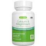 High Absorption Algae Calcium & Magnesium Supplement, Plus Vitamin D, K2 & Boron, Clean Label & Plant Based, Non-GMO Algae Mineral Complex for Bone & Teeth Support, Vegan, 60 Tablets, by Igennus