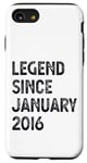 Coque pour iPhone SE (2020) / 7 / 8 9ème anniversaire garçons filles légende depuis janvier 2016