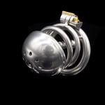 Luckly77 Male Stainless Steel Metal Chastity Lock With Urethral Catheter Urethral Dilation Male Slave Bound Chastity Cage Privacy Convenience (Size : 40mm)