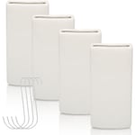 Jopassy - Humidificateur d'air radiateur, 4x , évaporateur d'eau chauffage, avec crochet pour suspendre, céramique, blanc 9 x 3,5 x 9 cm