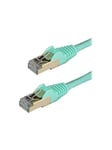 2 metrin Aqua Cat6a / Cat 6a suojattu Ethernet-patch-kaapeli - patch-kaapeli - 2 m - aqua