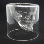 DUKAILIN Espresso Cups Double Bar Glass Crystal Skull | Wine Glass/2Pcs