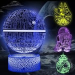 CENOVE Star Wars Lampe 3D Illusion Veilleuse Led 3d Lampe Hologramme avec 16 ...