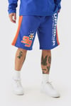 Men's Euphoria Graphic Long Length Basketball Shorts - Blue - L, Blue