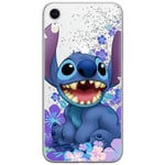 ERT GROUP Coque de téléphone Portable pour Apple Iphone XR Original et sous Licence Officielle Disney Motif Stitch 001 adapté à la Forme du téléphone Portable, avec Effet de débordement de Paillettes