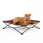 Coolaroo Lit surélevé rafraîchissant pour Chien, Portable pour Voyage et Camping, Pliable pour Le Rangement, Taille L, Brique