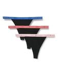 Tommy Hilfiger Strings Lot de 3 Femme G-Strings sous-Vêtement, Multicolore (West Blue/Ballet Pink/Bright Blue), M