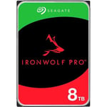 Seagate IronWolf Pro ST8000NT001 - Disque dur - 8 To - interne - 3.5" - SATA 6Gb/s - 7200 tours/min - mémoire tampon : 256 Mo - avec 3 ans de Seagate Rescue Data Recovery