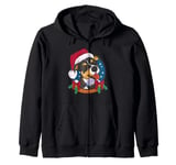 Dog Happy Christmas - Funny Christmas Zip Hoodie