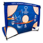 UEFA But de football 2 en 1 pour femme Ligue des Champions League 1,2 x 0,9 m Cible Pop Up Flexi – UWCL, produit sous licence officielle, but de football portable résistant aux intempéries pour