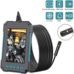 Endoscope Industriel, Caméra d'inspection Endoscope à Deux Têtes, Endoscope Numérique à Double Objectif 1080P hd, Écran 4,3 Pouces, étanche IP68,