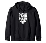 Womens Mexican Train Queen Dominoes Queen Zip Hoodie