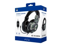 BigBen Interactive - Officiellt licensierad för PS4 - headset - fullstorlek - kabelansluten - 3,5 mm kontakt - grön - för Sony PlayStation 4, Sony PlayStation 4 Pro, Sony PlayStation 4 Slim