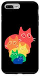 Coque pour iPhone 7 Plus/8 Plus Cat Lover Pet Owner Doodle Rainbow Cats