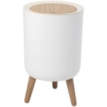 Poubelle 7l blanc/bois Kitchen Move bat-979699-002