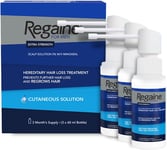 Regaine for Men Extra Strength Scalp Solution for Hair Regrowth (3x 60ml) with