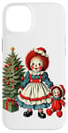 Coque pour iPhone 14 Plus Raggedy Ann Obtient une poupée jouet le jour de Noël